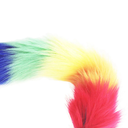 Rainbow Fox/Dog Tail silicone Furry Anal Plug Sexy Toys Butt Plug BDSM LGBT Anus For Women WILD Cat Tail Adult Toy rule play