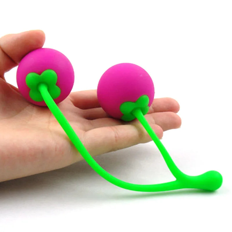Silicone Smart Ball Female Cherry Kegel Ball Vaginal Tight Exercise Smart Love Vagina Balls Sex Toys For Women Masturbation
