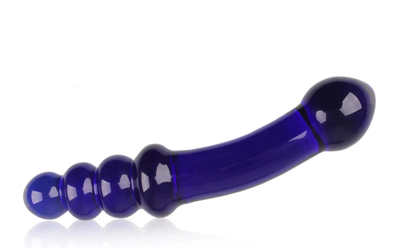 Ribbed G-Spot Sensual Glass Dildo Anal Beads Toys EROTIC Crystal Butt Plug Prostate Massage Masturbation Sex toys for Women men