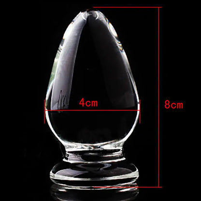 Pure Pleasure Sensual Glass Butt Plug sex toys for woman lesbian anus G SPOT squirt Crystal BIG BALL GAY DICK prostate anal plug