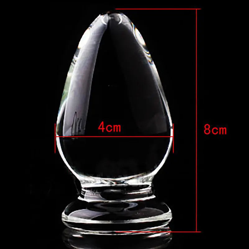 Pure Pleasure Sensual Glass Butt Plug sex toys for woman lesbian anus G SPOT squirt Crystal BIG BALL GAY DICK prostate anal plug