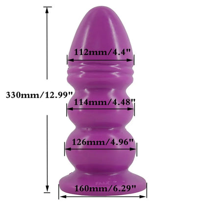 FAAK 4.96 inch thick Super big Anal Plug Black Anus Massage  Erotic Sex toys Butt Stopper Tower Shape giant anal dildo butt plug