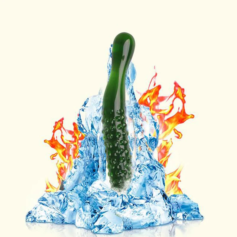 Textured Sensual Glass dildo penis crystal anal butt plug prostate massage g-spot female masturbation Sex toys for women men