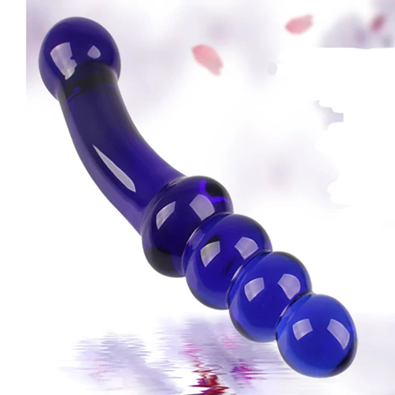 Textured Sensual Glass dildo penis crystal anal butt plug prostate massage g-spot female masturbation Sex toys for women men