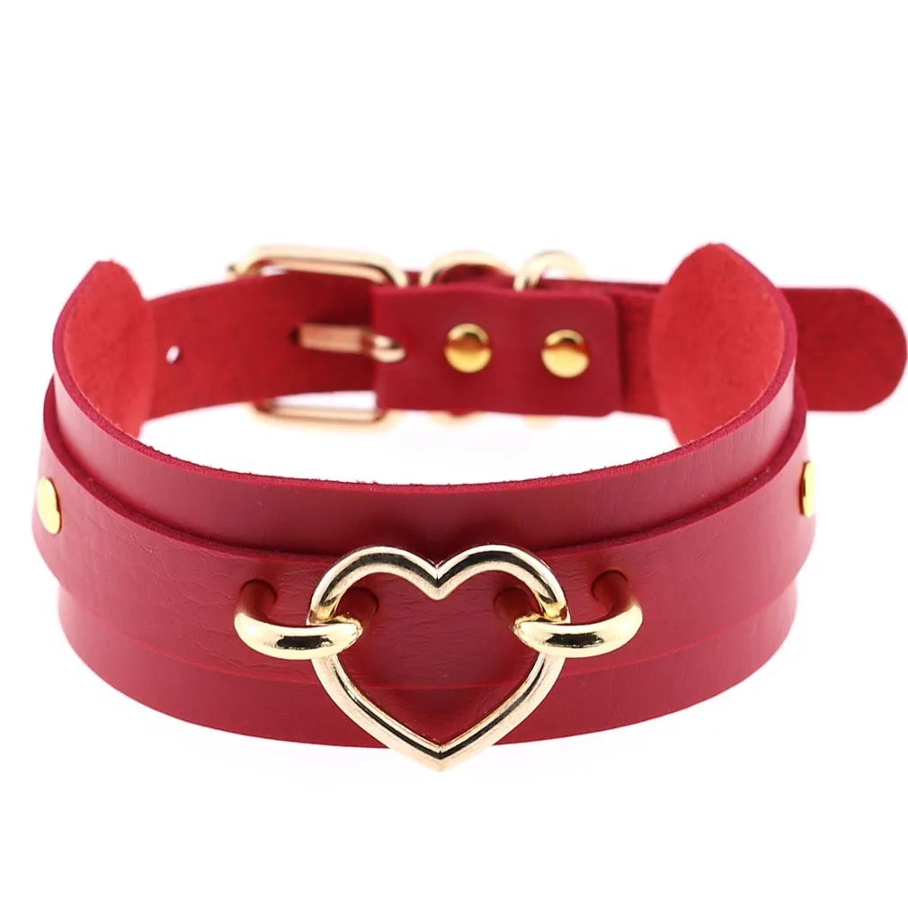 Exotic Accessories of Red Leather Half Face Fetish Cat Eye Mask with Ears for Couples Flirt Sex Toys Sexy Punk Collar Costumes