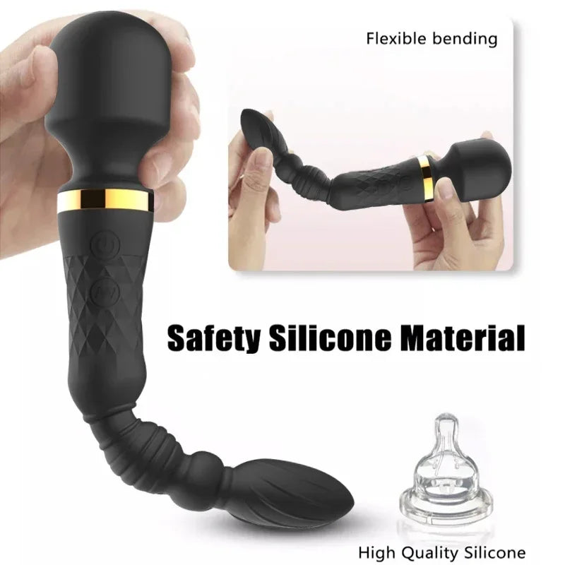 AV Wand Vibrator Handheld Cordless Massager Adult Female Couple Sex Toys Clitoral Stimulation 10 Vibration Modes Rechargeable 18
