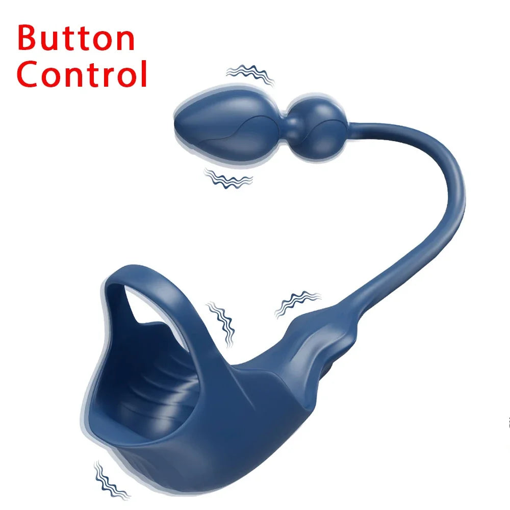 APP Control Vibrating Butt Plug for Men Prostate Massager Anal Vibrator Cock Ring Perineum Scrotum Massager Sex Toy for Couples