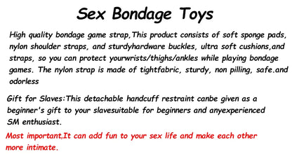 BDSM Sex Pillow Handcuff Open Leg Sex Toy Set SM Hand Restraint Cuffs Legs Split Ankle Cuffs Bondage Gear Couple Adult Games Toy