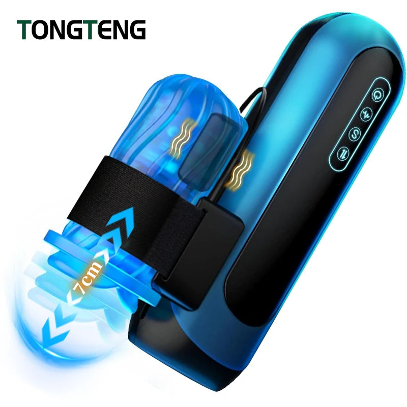 Automatic Male Masturbator Cup with Handle and Cell Phone Holder Penis Pump Sex Machine Stroker Adult Male Sex Toys For Men