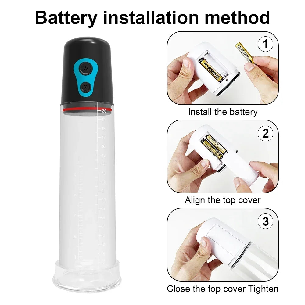 Electric Penis Pump Penis Enlarger Vacuum Pump Sex Toys for Men Penile Bigger Trainer Adult Male Masturbator Penis Enlargement