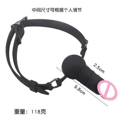 3 Sizes Soft Safety Silicone Open Mouth Gag Ball Bdsm Bondage Slave Ball Gag Erotic Sex Toys For Woman Couples Adult Sex Games