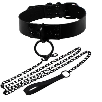 Bdsm Fetish Bondage Gear Sex Collar Leash Steel Chain Restricts Dog Chain Punish Neck Collars Sex Toys For Woman Man