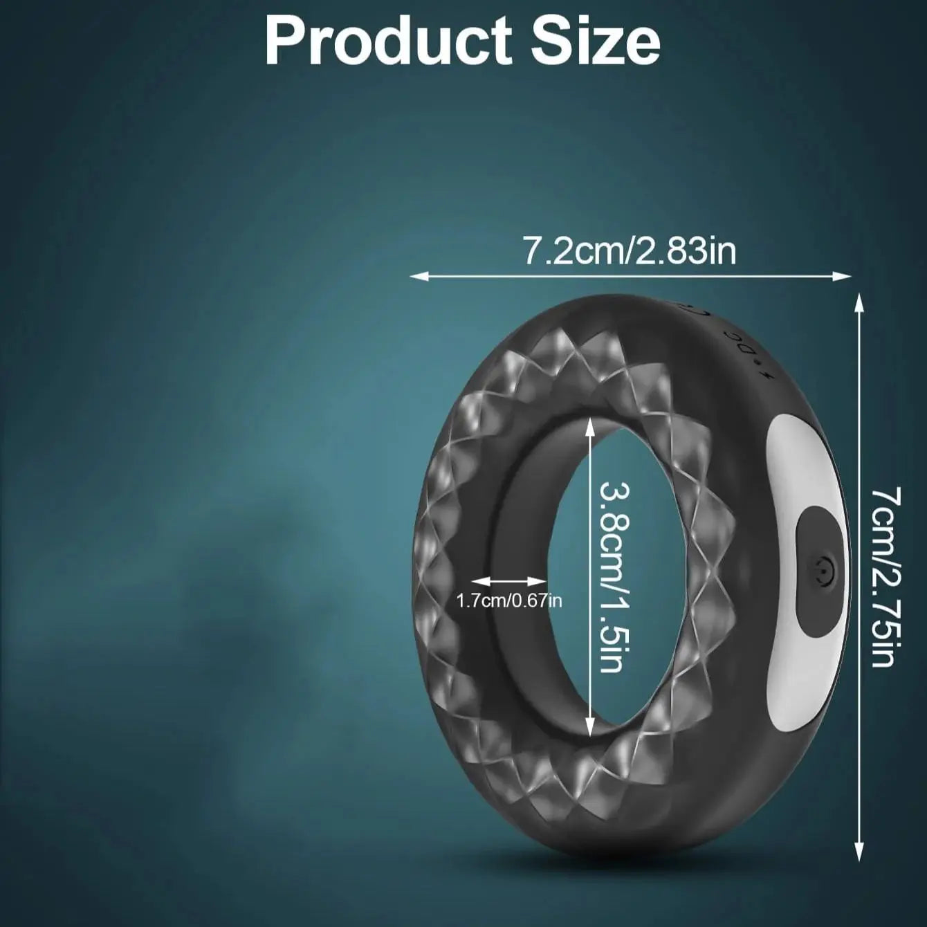 USB Rechargeable Silicone Cock Ring Vibrator Locks Penis Stimulating Toy For Men Masturbating