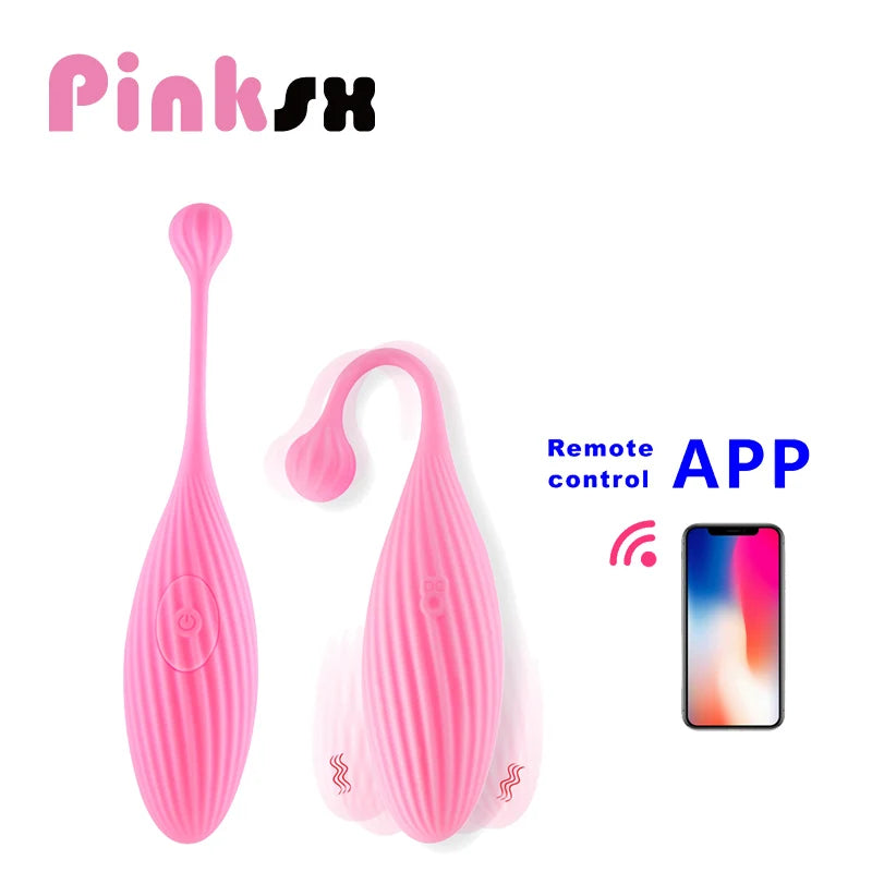 Pinksx Bluetooths Dildo Vibrator for Women Wireless APP Remote Control Jump Vibrating Egg Wifi Panties Toy for Sex Toys Couple