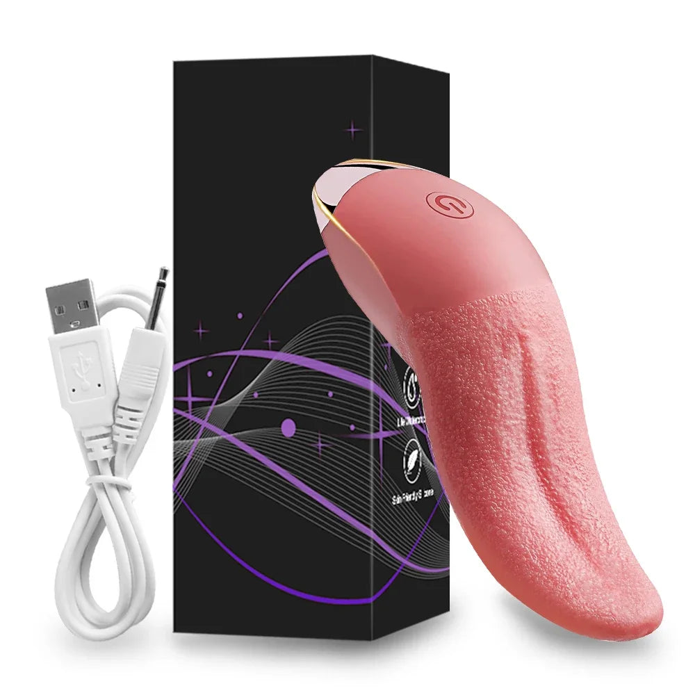Sucking Rose Vibrator with Tongue Licking for Women Clitoral Stimulation Nipples Stimulator Female  Adult Goods Sex Toys