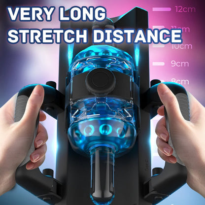 Fully Automatic Handle Masturbator 6-Segment Fixed-point Telescopic Male One-Key Burst Masturbation Cup Trainer Sex Toys for Men