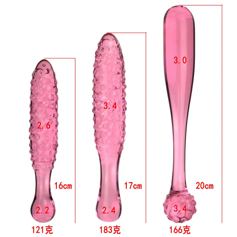 Adult Anal Sex Toys with Crystal Glass Dildo Beads G-Spot Butt Plug for Women Massager Vagina Stimulate Anue Phallus Collection