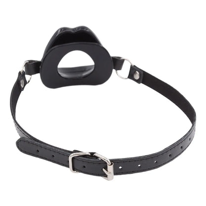 BDSM Bondage Slave Flirting Restraint Erotic PU Leather Lips Ring Open Mouth Gag Silicone Ball Sex Toy for Couples Adult Games