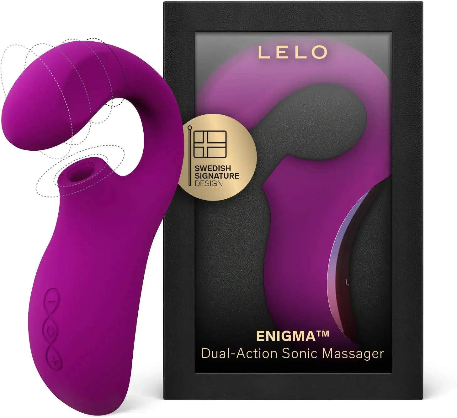 LELO ENIGMA Dual-action Sonic Stimulation Waterproof Sex Toy  Vibrator Rabbit and Clitoral Sucker with 8 Vibrating Patterns