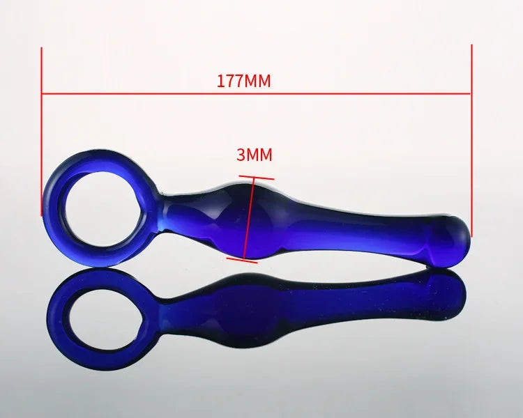 Butt Plug Vaginal Anal Stimulation Beads Insert Vagina Crystal Glass Dildos Gay Sex Products Penis for Women Anal Plug Sex Toys