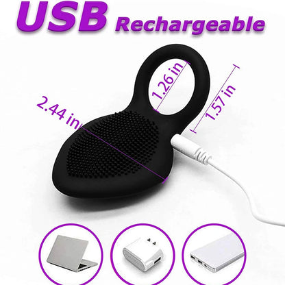 Penis Ring Vibrating Clitoris Stimulator man sex toys  For Couple Vibro Delay Lick Vagina Orgasm Lock Fine Sleeve Vibrator