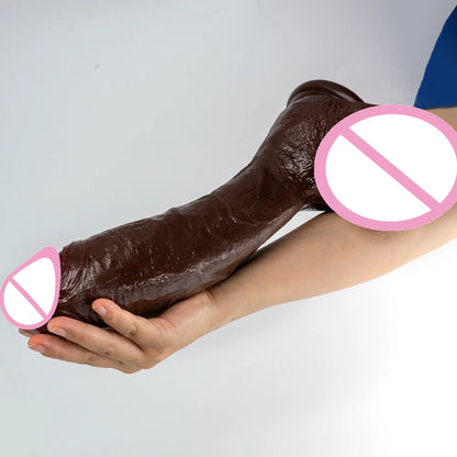 Realistic Long dildo Black Anal Plug with Suction Cup Big Penis Butt Plug Long Dick Sex Toys for Women men Phallus Anal Dilator