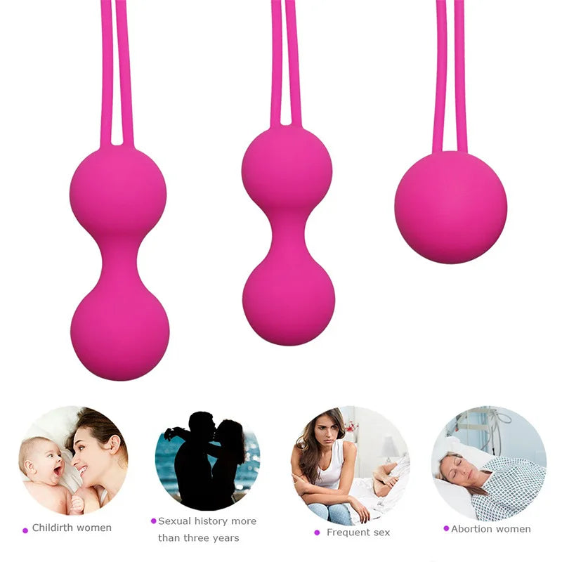 Kegel Vagina Balls Tighten Vagina Muscle Balls Kegel Trainer for Women Pelvic Floor Muscles Strengthen Adult Silicone Sex Toys