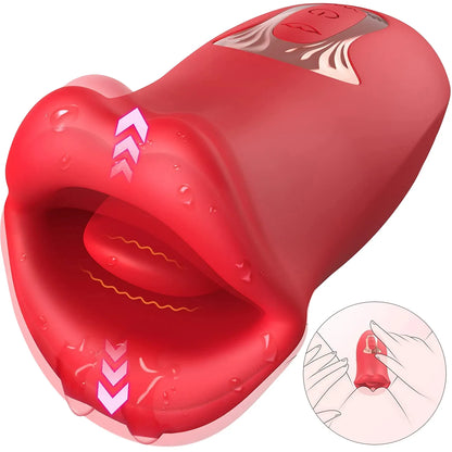 Vibrator Dildo Adult Sex Toys for Women Tongue Licking Sucking Vibrator Rose-Toy Anal Clit Nipple Stimulator Female Masturbation