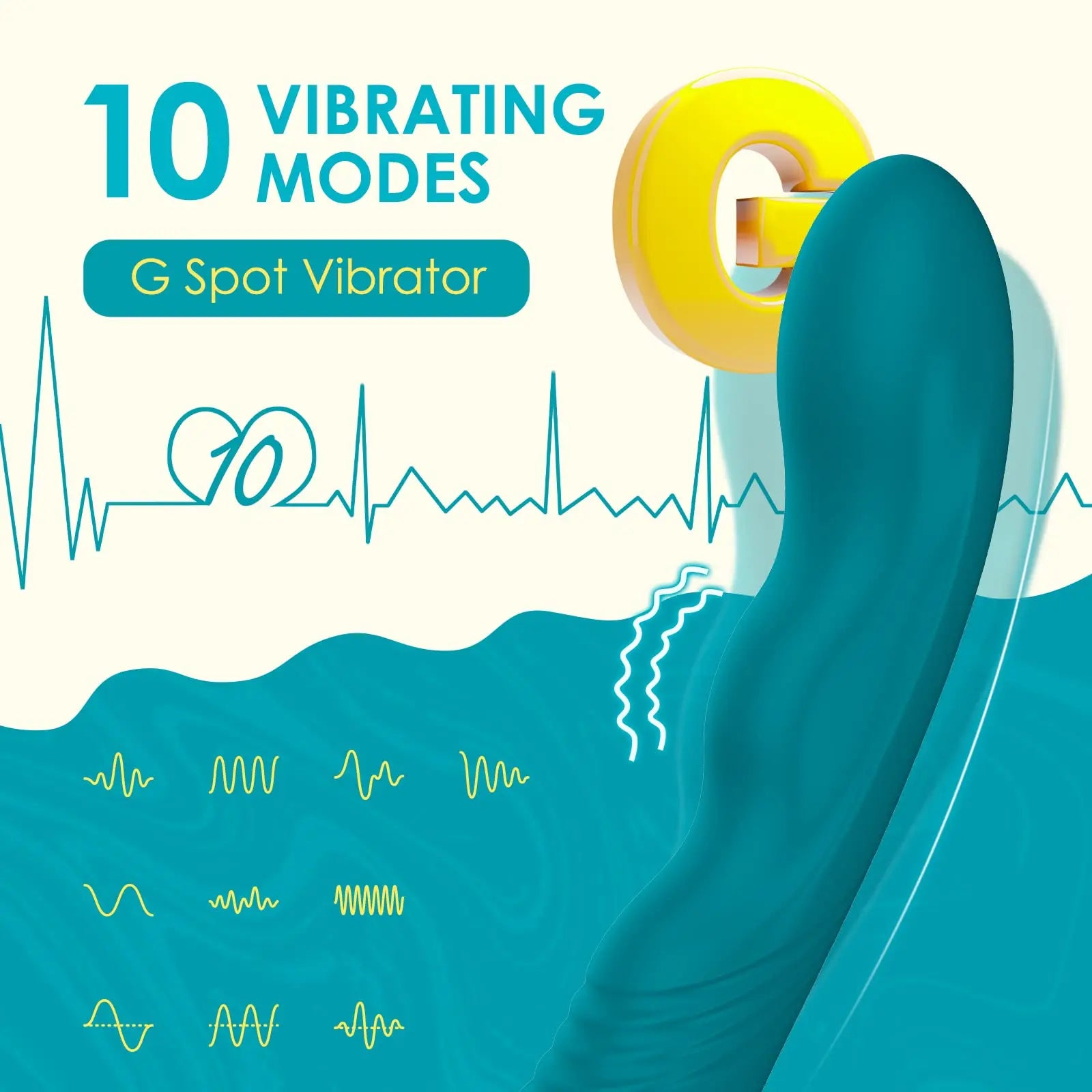 Rotating Vibrator G Spot Vibrator Clitoral Stimulator Dildo Vibrator for Women with 10 Vibration Modes & 3 G-spot Rotation