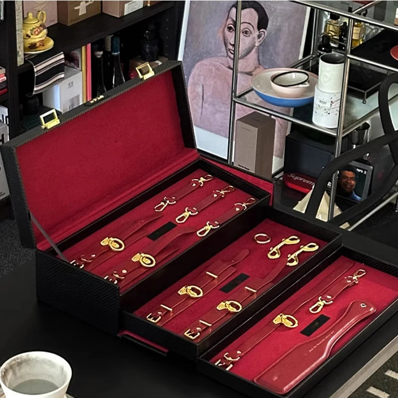 Gift Box Set Bundled Items Sex Collars Handcuffs Ankle Shackles, SP Ankle Shackles Binding Sex Toys SM Products
