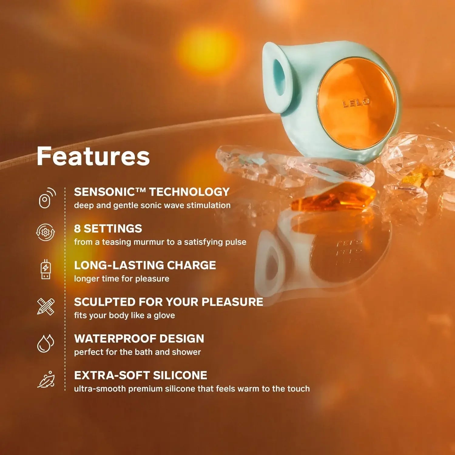 LELO SILA Sonic Clit Sucker, Waterproof Vibrator for Women, Adult Toys Vibrators Sex Toys with Gentle External Stimulation