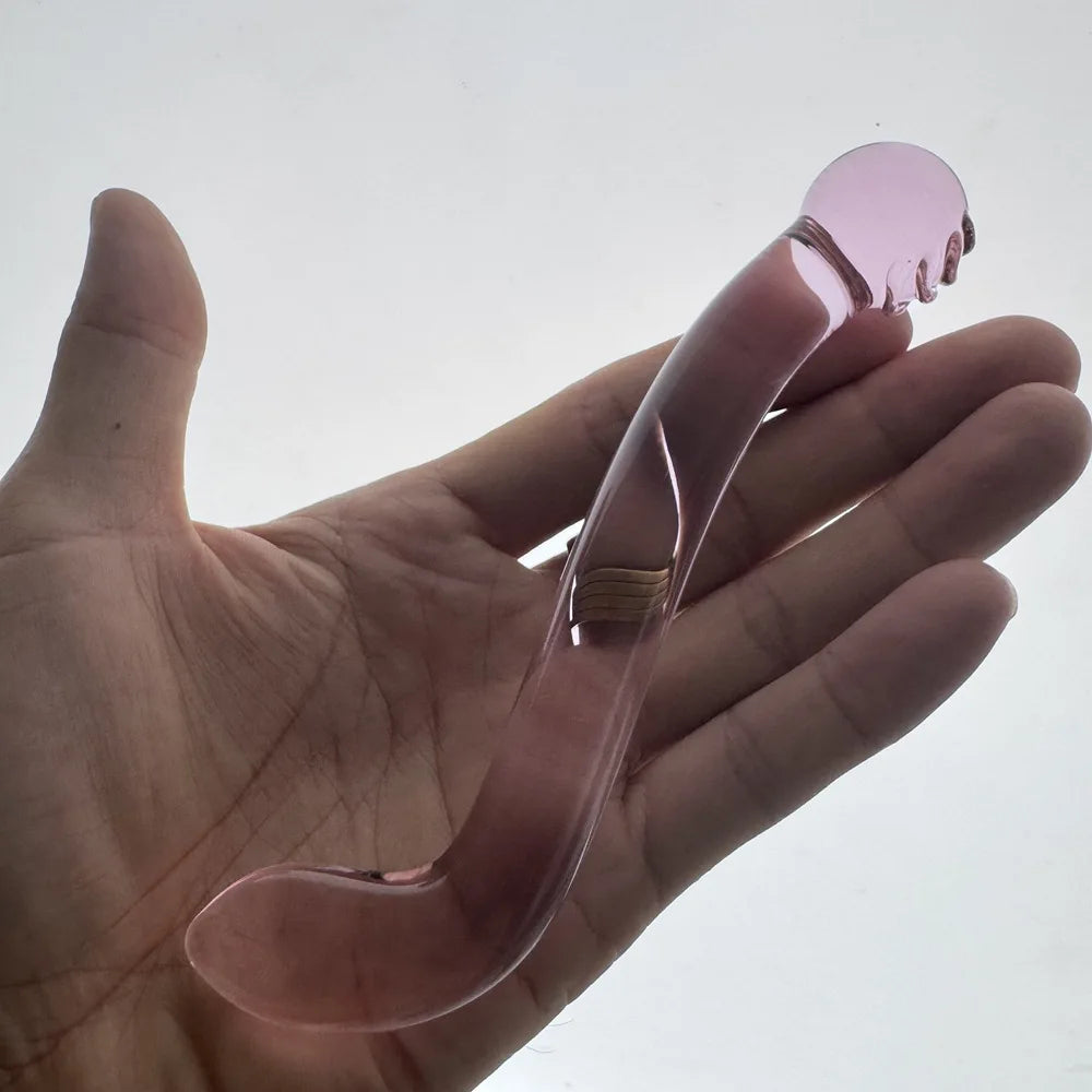 Crystal Glass Simulation Female Masturbation Orgasm Apparatus Anal Plug 150*25mm Alternative Stimulation BDSM Couple Sex
