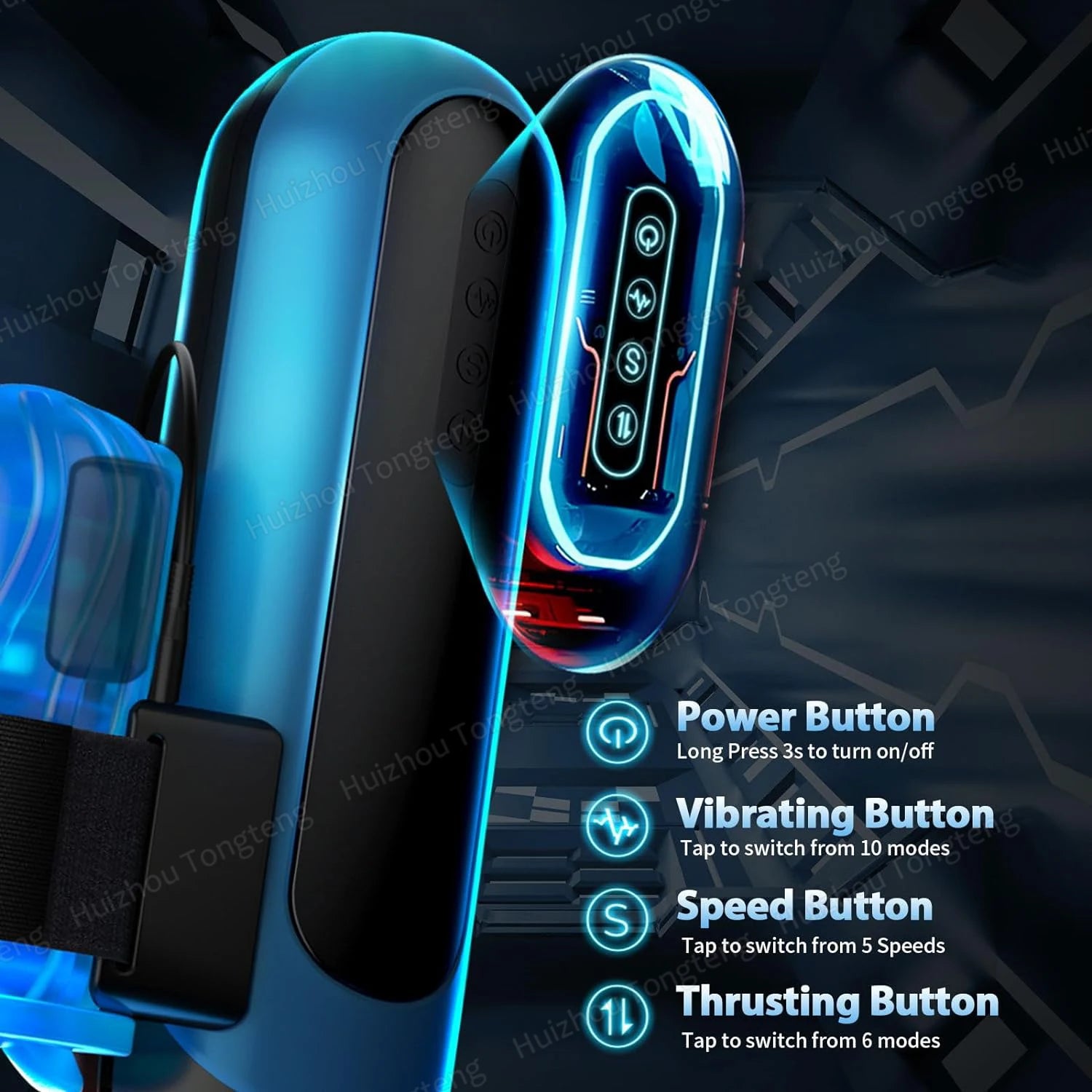 Automatic Male Masturbator Cup with Handle and Cell Phone Holder Penis Pump Sex Machine Stroker Adult Male Sex Toys For Men