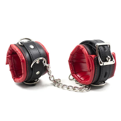 Stainless Steel Adjustable Open Leg Bar Handcuffs Ankle Cuffs Lockable Bondage Set Sex Slave Restraints Dog Collar Sex Toys BDSM