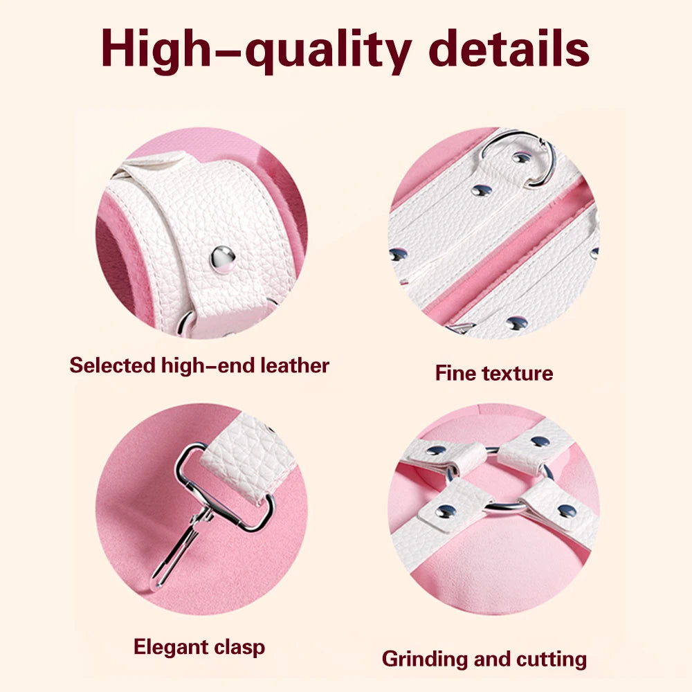 Bondage Toys BDSM Sex Restrsaints Erotic Adults Toys Handcuffs Ankle Cuffs Collar Sex Toy Adults Games Sex Leather Ferminino Kit