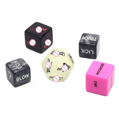 Sexy Dice Set Fun Adult Love Posture Couple Game Sex Noctilucent Erotic Lovers Position Foreplay Romantic Party Toy 1 Set