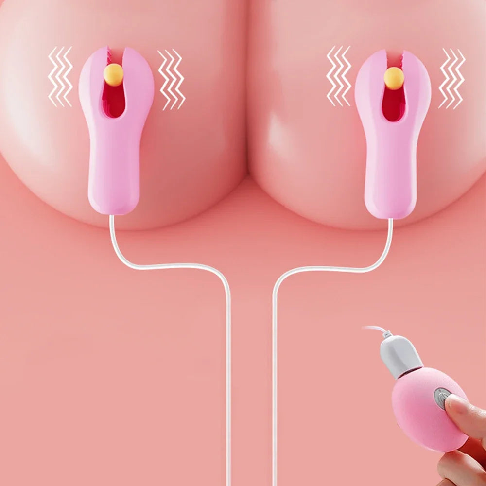 Enhancer Nipple Stimulator Breast Massage Nipple Clamp Nipple Vibrator Clamp For Women Sex Toys Couples Female Adult Supplies