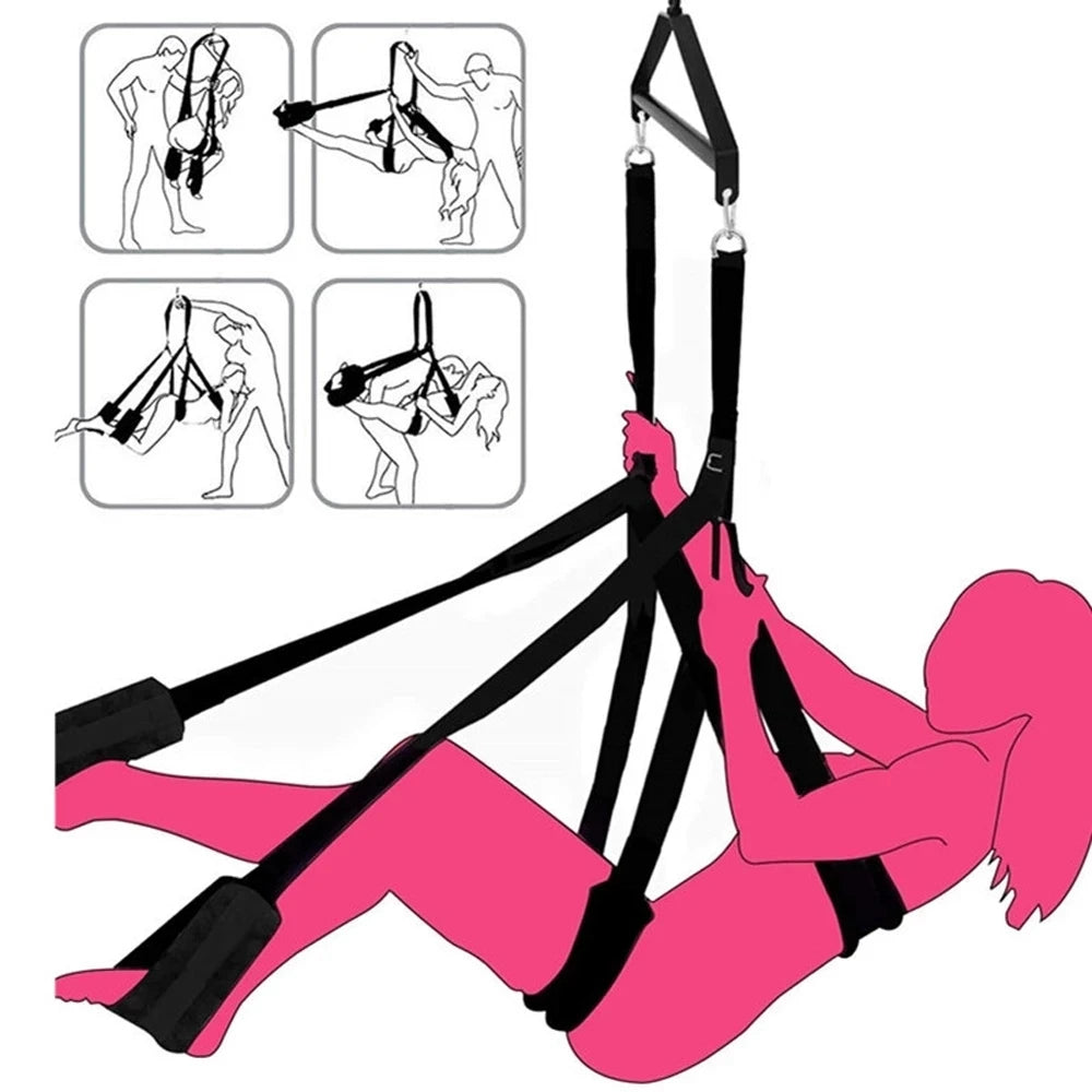 Sex Toys for Couples Erotic Product Sex Swing Soft Sex Furniture BDSM Fetish Bondage Love Adult Games Chairs Hanging Door Swings