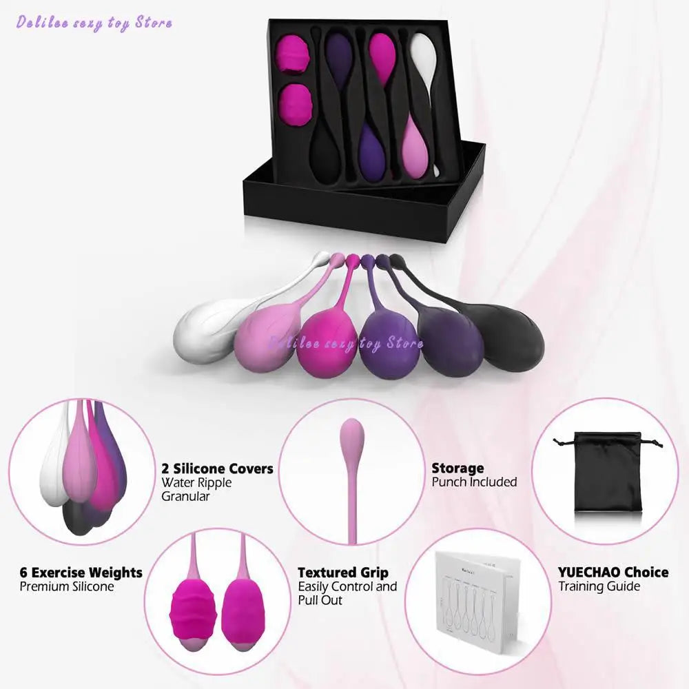Smart Kegel Ball Vaginal Dumbbells Full Silicone Pussy Vagina Tighten Kegel Exercise Balls Set For Women Lady
