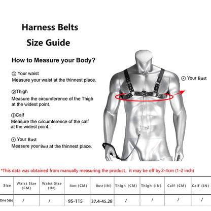 Leather Men Harness Belts with Buckle  Sex Bondage Clothes Punk Gothic Body Harness Straps Sexual Male Lingerie