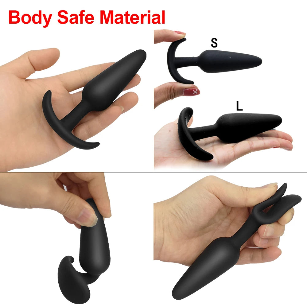 S/M/L Sexy Toys Anal Plug Butt Vibrator Women/Men Soft Silicone Erotic Anal Plug Training Adults Sex Toys for Couple Women Gay