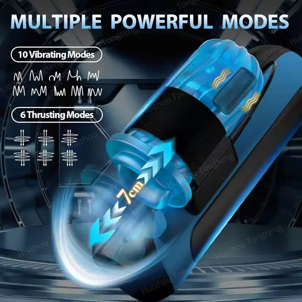 Automatic Male Masturbator Cup with Handle and Cell Phone Holder Penis Pump Sex Machine Stroker Adult Male Sex Toys For Men