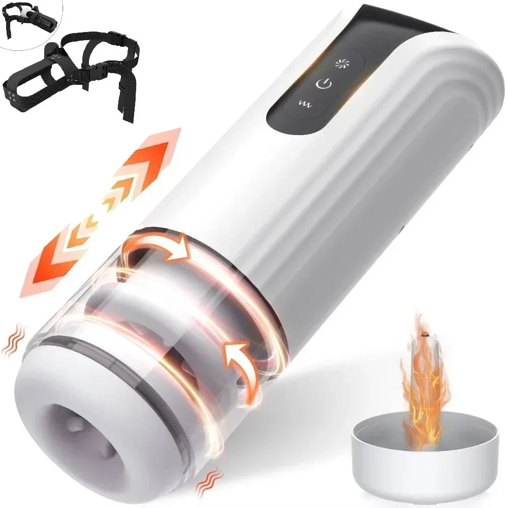 Automatic Telescopic Vibration Heated for Men Pussy Pocket Massager Pocket  Male Masturbator Masturbation Cup Sex Toys Adult 18+