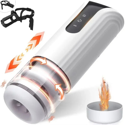 Automatic Telescopic Vibration Heated for Men Pussy Pocket Massager Pocket  Male Masturbator Masturbation Cup Sex Toys Adult 18+