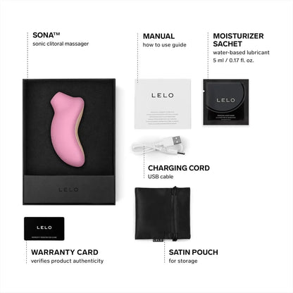LELO SONA Sonic Massager, Waterproof Clit Sucker, Rechargeable Pulsating Vibrator for Women, Suction Vibrator Adult Sex Toy