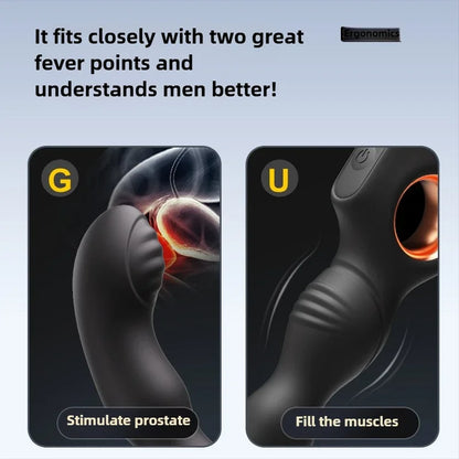 Anal Vibrator Male Prostate Massager Stimulator G-spot Vibrating Butt Plug for Men Gay Anal Sex Toys for Beginner Adult Supplies