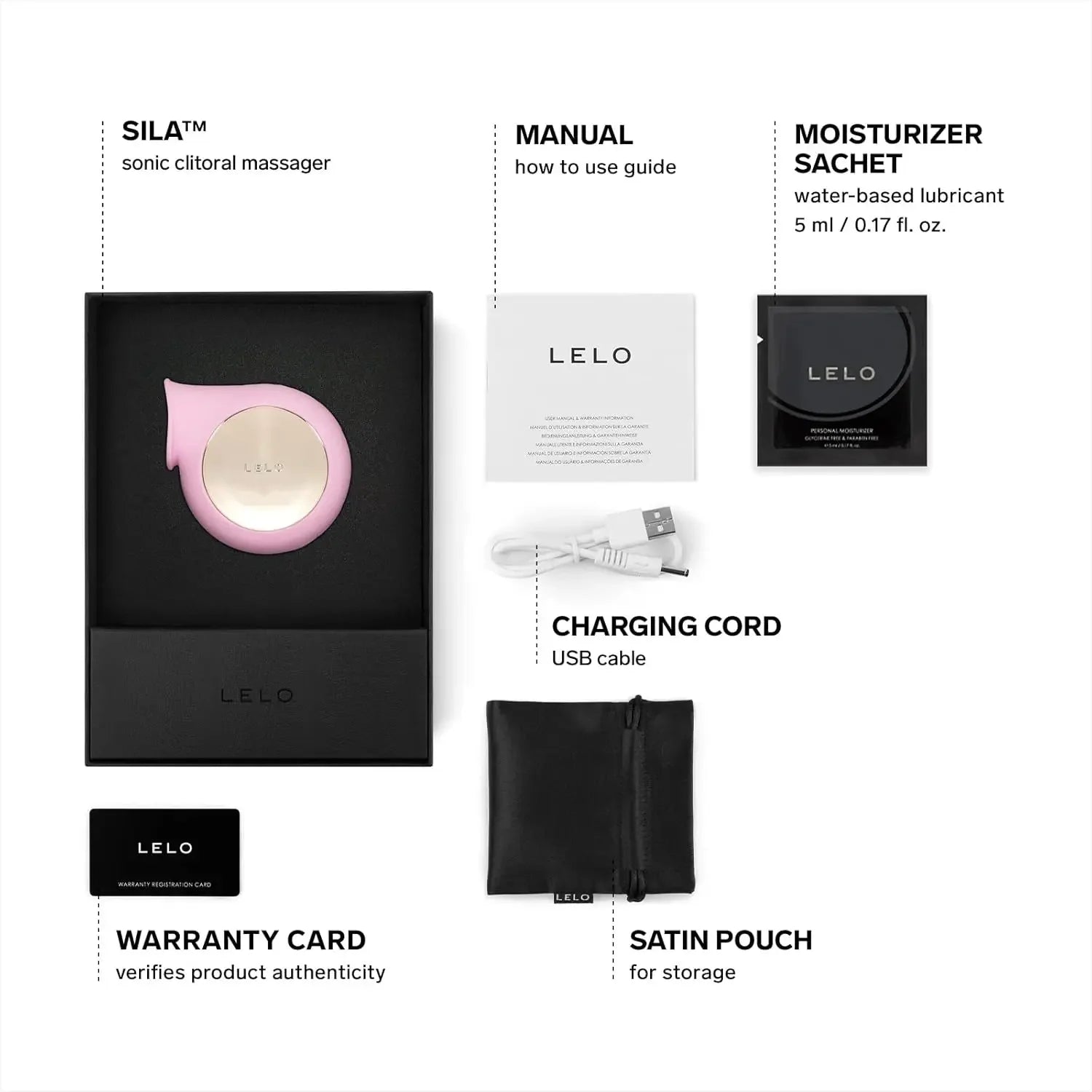 LELO SILA Sonic Clit Sucker, Waterproof Vibrator for Women, Adult Toys Vibrators Sex Toys with Gentle External Stimulation