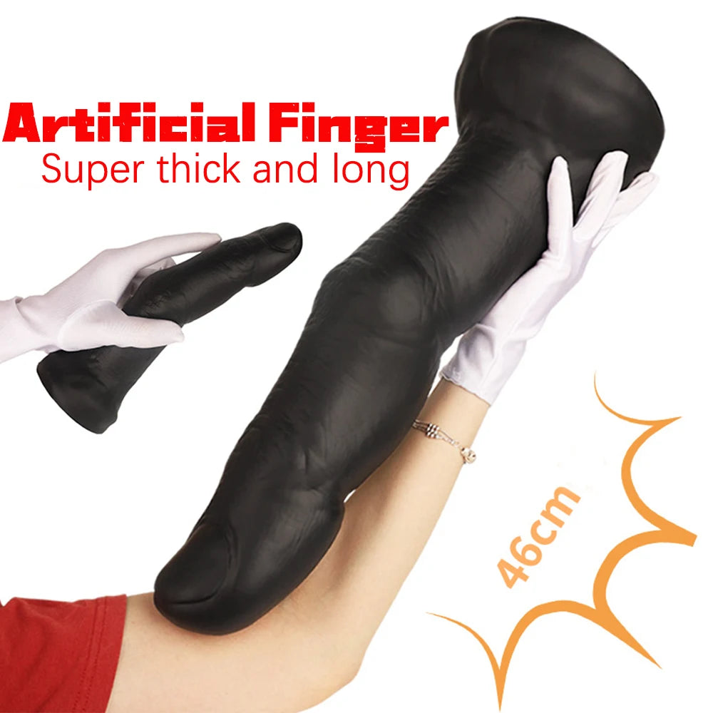 5 Sizes Huge Silicone Artificial Finger Anal Plug Butt Plug Dildo Anal Dilator Masturbator Adult Sex Toys For Woman Men Sex Shop