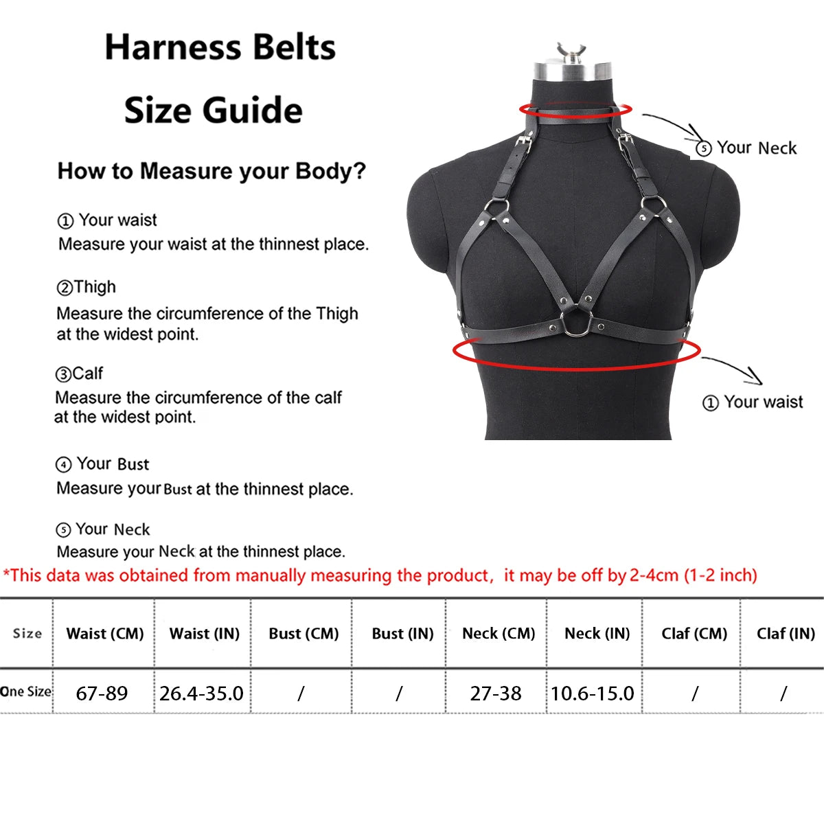 Women's sexy shoulder straps, waist belts, chest straps, PU synthetic leather underwear, shoulder straps, bras, BDSM bondage, Go