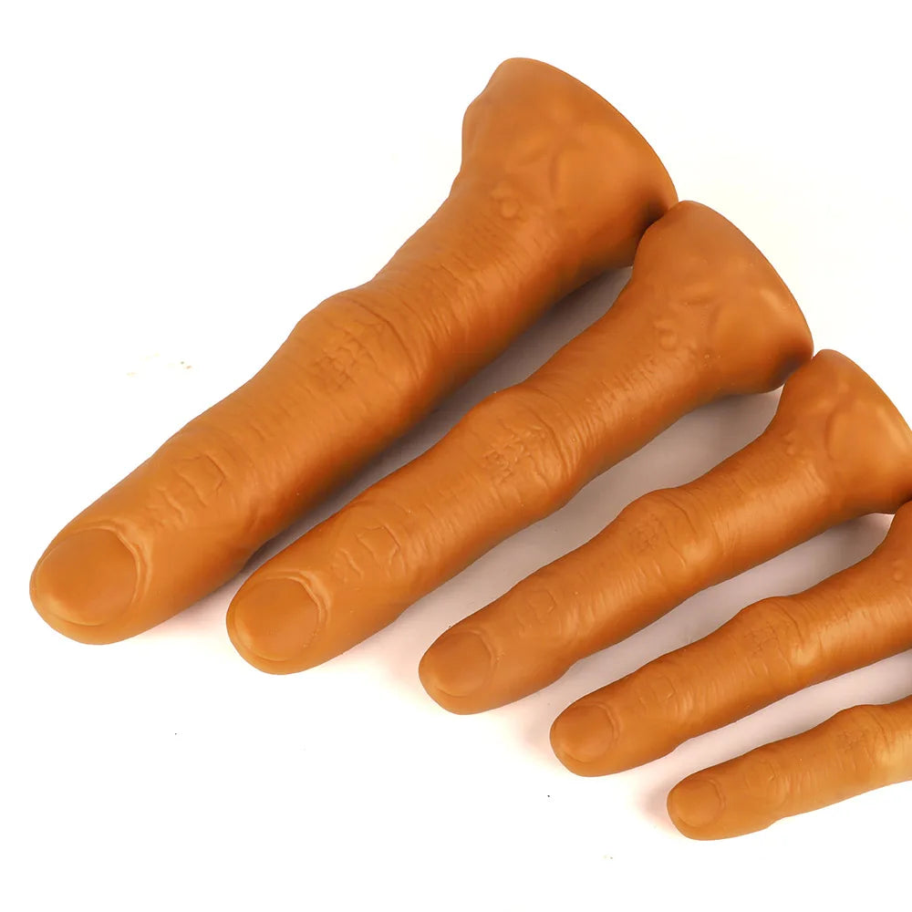 5 Sizes Huge Silicone Artificial Finger Anal Plug Butt Plug Dildo Anal Dilator Masturbator Adult Sex Toys For Woman Men Sex Shop